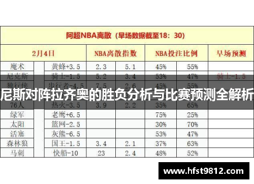 尼斯对阵拉齐奥的胜负分析与比赛预测全解析
